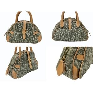 Dior Khaki Bag Green Christian Saddle Handbag Trotter Canvas Double